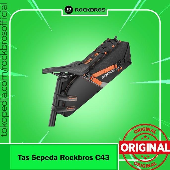 TERMURAH - Tas Sadel Sepeda Rockbros C43 Jok Saddle Bag Waterproof