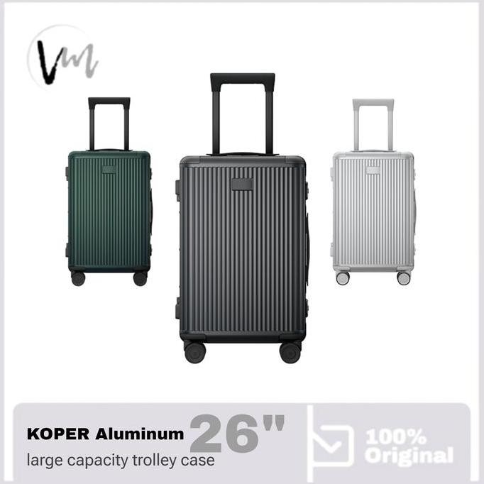 TERBARU - Xiaomi MiJia Koper 26" Aluminum Frame Carrying Case with TSA Customs Lock 26 inch Luggage