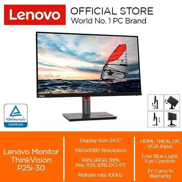 TERMURAH - Lenovo ThinkVision P25i-30 24.5" IPS 48Hz