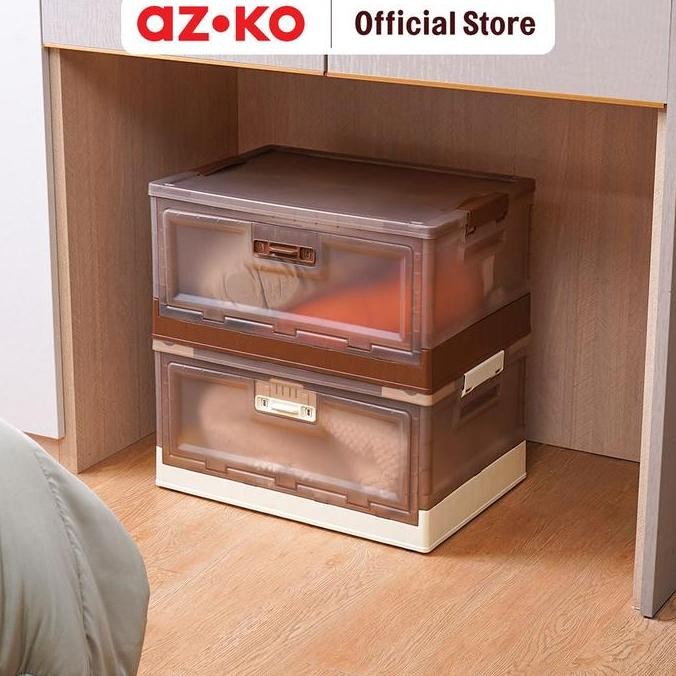 TERBARU - STORA 51X35X26 CM KOTAK PENYIMPANAN LIPAT - PUTIH VANILLA