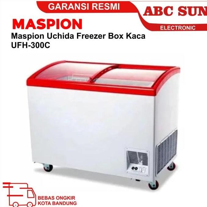 TERMURAH - Maspion UFH200C Uchida Freezer Box Kaca 200 Liter