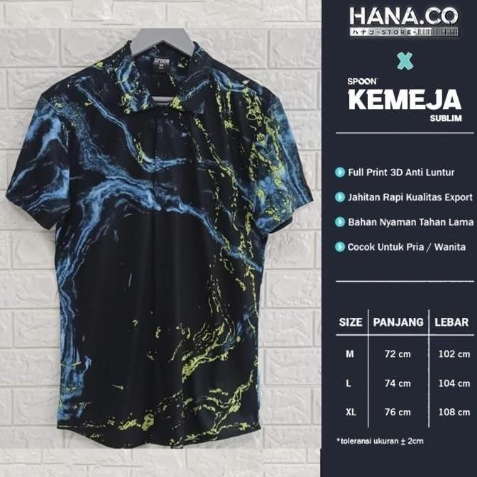 KEMEJA KOREA SUBLIM PRINTING 3D KEMEJA PRIA / KEMEJA WANITA - LIGHTING TM