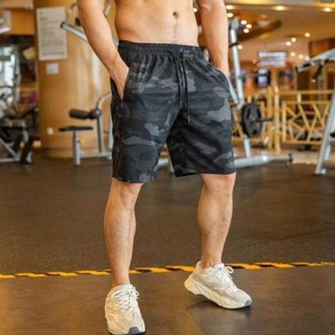 KAMB celana pendek pria dewasa pola kamuflase Shorts Panjang