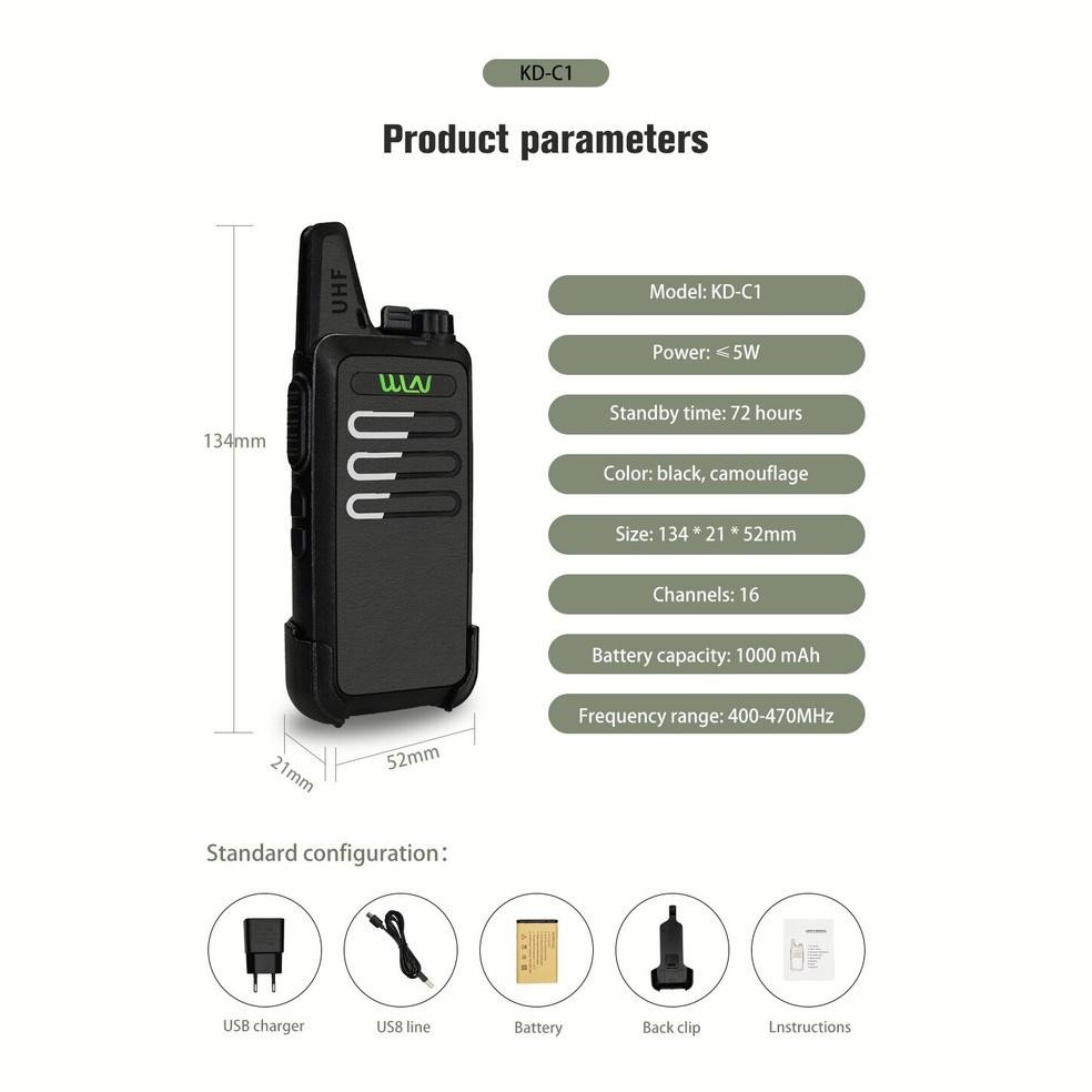 Bets Seller Rwet-23 Ht Wln C1 Uhf Handy Talky Two Way Radio Black Walkie Talkie 2 Unit Termurah Pl30