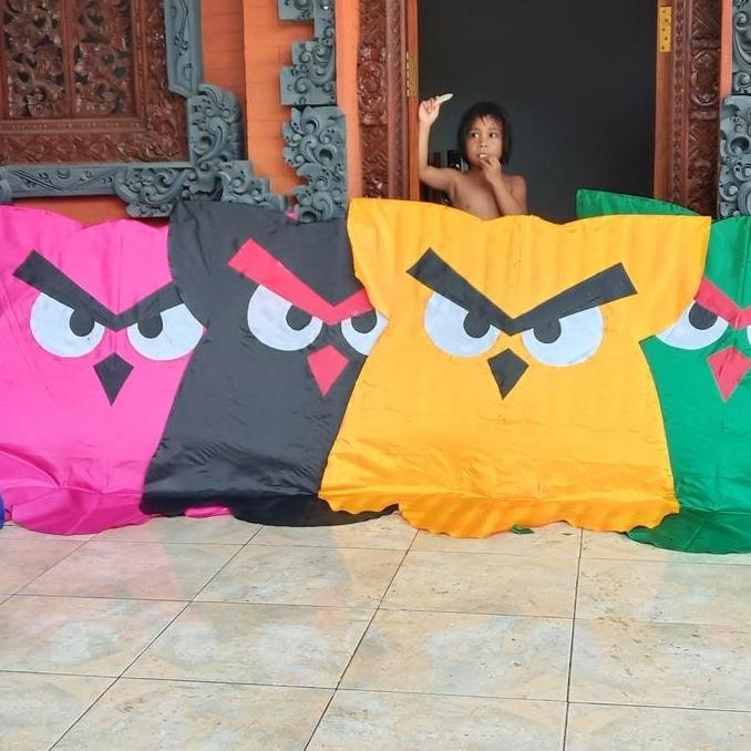 (Good) layangan celepuk lipat angry bird 1,2m