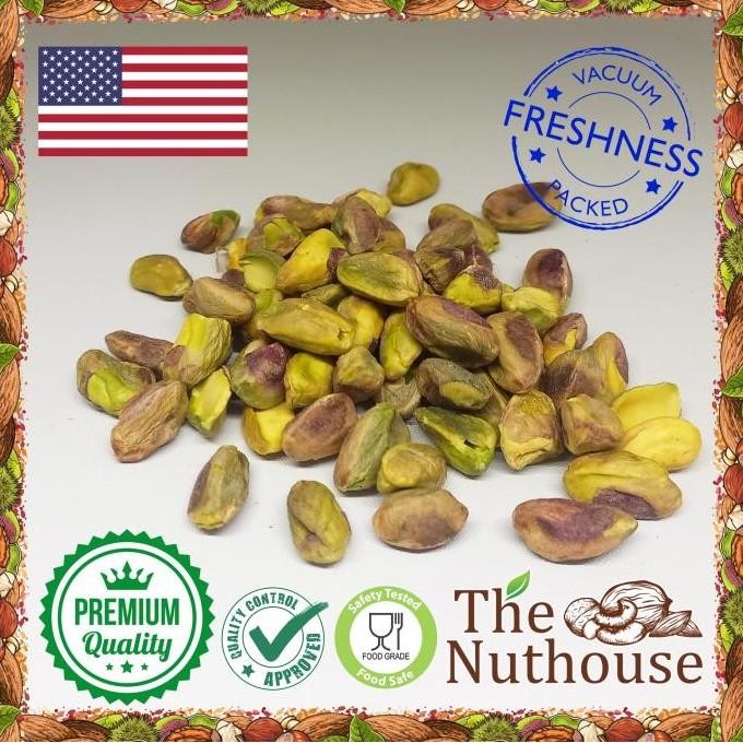 

(Good) 1kg Pistachio Whole Kernels US Extra no. 1 RAW No Shell Kacang