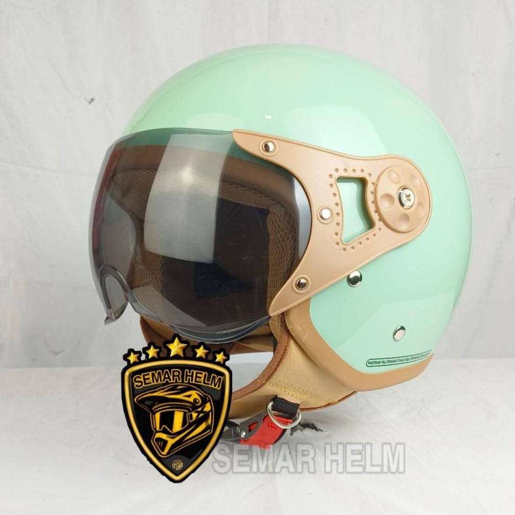 Helm Wanita Dewasa Premium + Kaca Pilot Hitam Sni Helm Pria Dewasa Remaja Terlaris