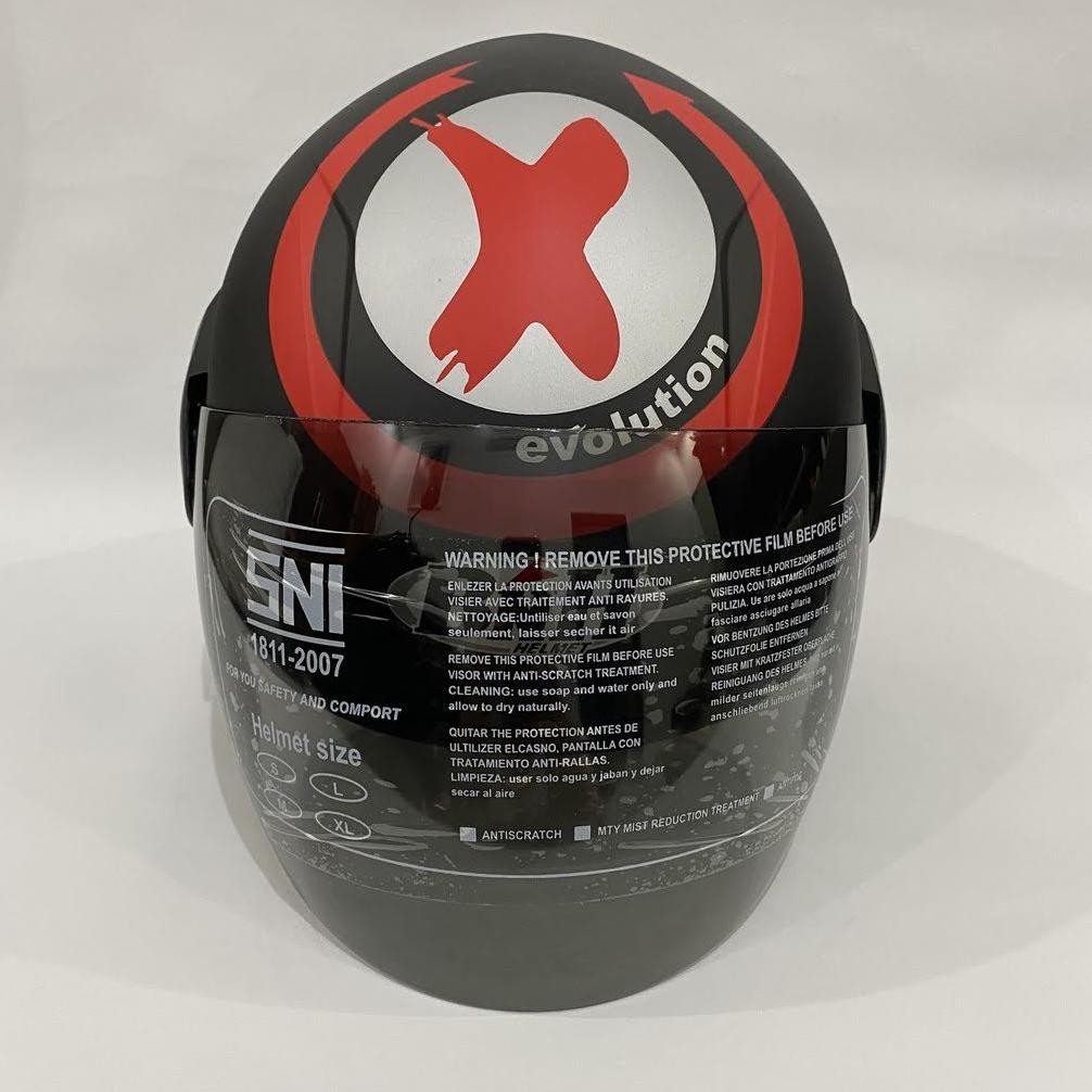 Helm Motor Dewasa Half Face Motif Nouvo Outside Seperti Helm Gm Evolution Kualitas Premium - Bukan H