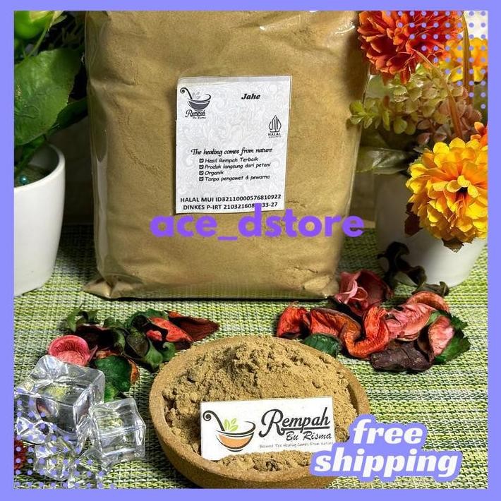 

JAHE EMPRIT BUBUK BERAT BERSIH PRODUK 500 GRAM BY ACE D'STORE