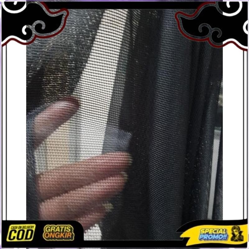 Ready Stock Per Mtr Jala Lemas Hitam, Furing Jaket / Furing Celana / Kain Furing / Kain Jala / Dalem