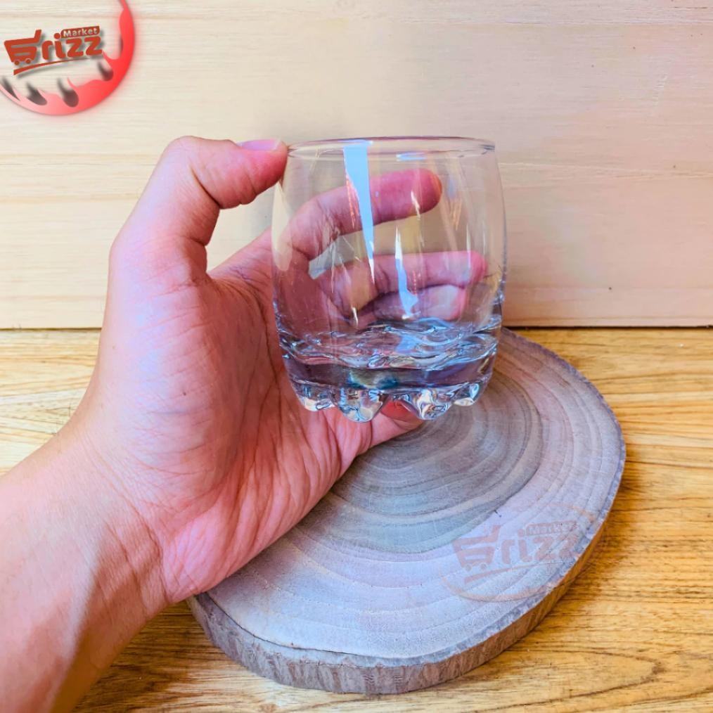 Kdw Hg - 10 I Gelas Kaca Bening Bulat 200Ml | Gelas Minum Estetik Tebal Anti Pecah Terlaris