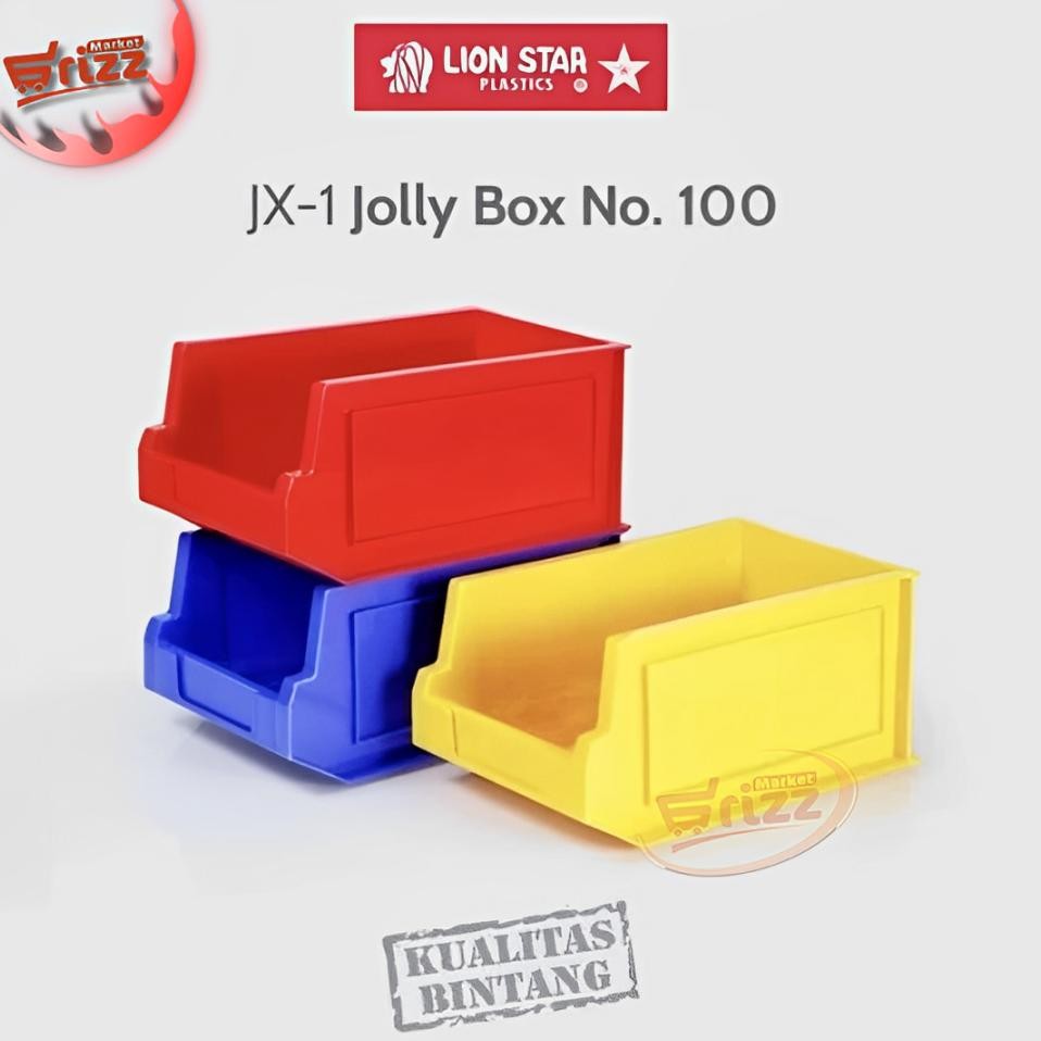Lion Star Plastik Jolly Box No. 100,200,300,400 / Box Serbaguna Jx-1, Jx-2, Jx-3, Jx-4 Best Seller