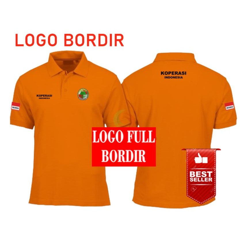 POLO FULL BORDIR KOPERASI INDONESIA PREMIUM PAKAIAN PRIA DAN WANITA DEWASA