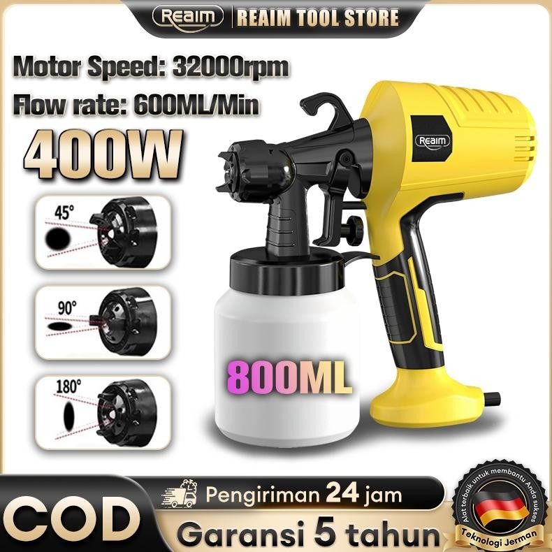 Reaim 400W alat cat semprot listrik 800ML mesin cat semprot listrik/alat cat dinding/mesin semprot s