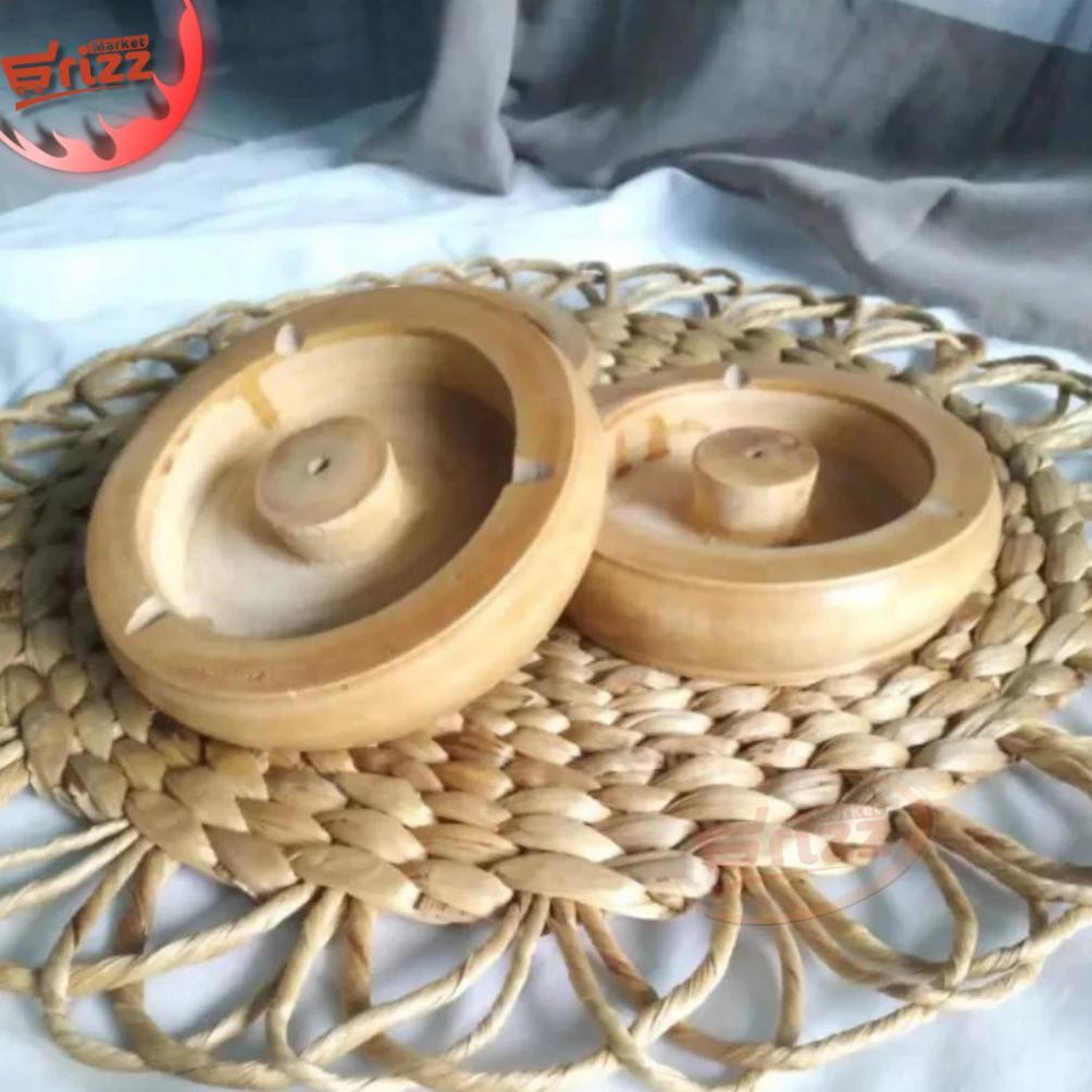 Asbak Kayu I Asbak Aesthetic I Asbak Cantik I Asbak Rokok Bulat Tebal Asbak Cafe Rokok Abak Elegan T