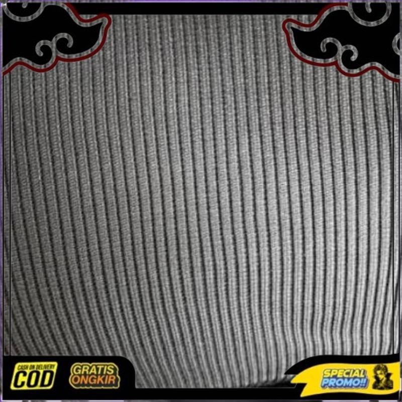 Terbaik Kain Rib Bur Babat 2X1 Bahan Polyester Tebal Warna Hitam Abu Muda Navy Coklat