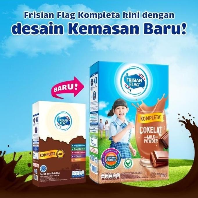 

(Good) Frisian Flag Kompleta Cokelat 800gr - Susu Bubuk Keluarga