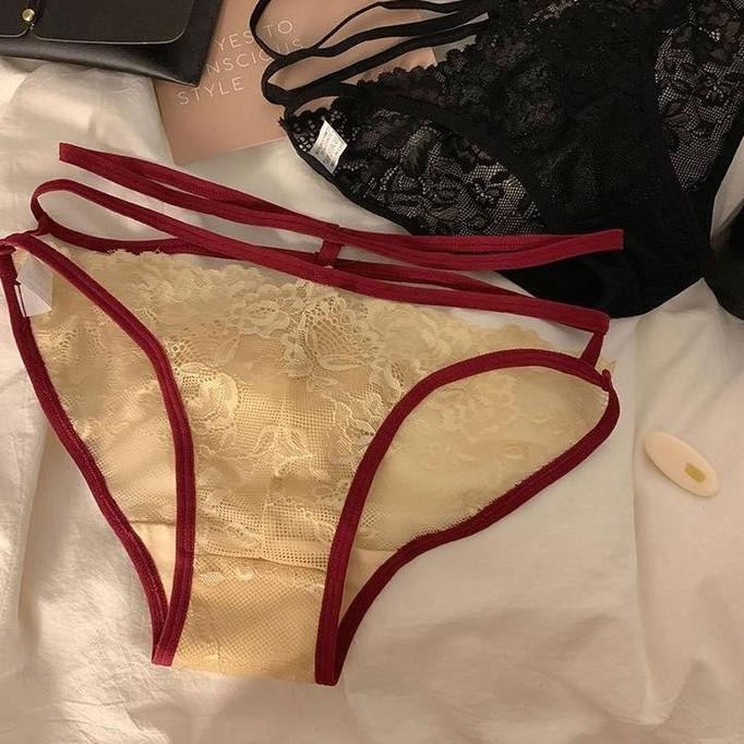 Celana Dalam Renda Tali transparan Sexy G String cd Wanita C113