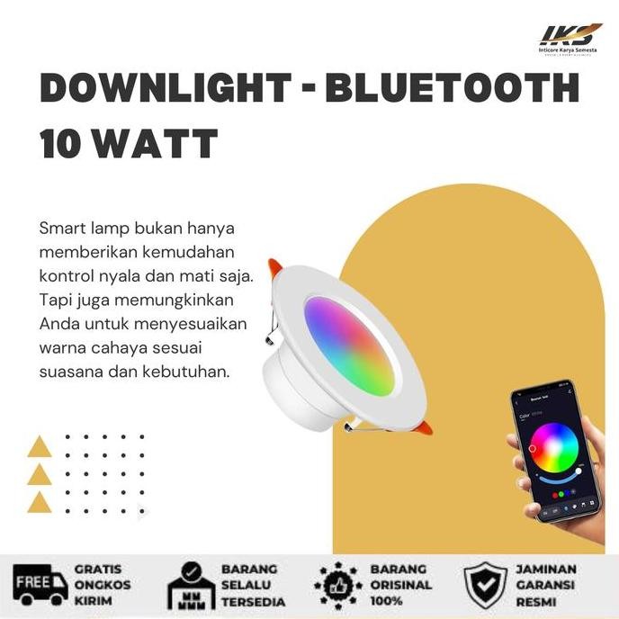 :::::::] Lampu Downlight LED Smart Bulb Bluetooth RGB