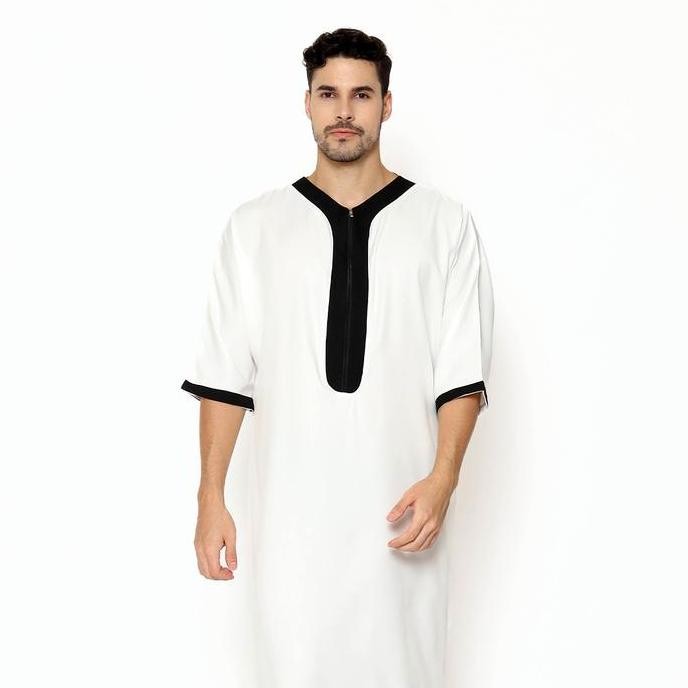 BMen - Gamis Thobe Abaya Pria V-neck | G-Stretch PL