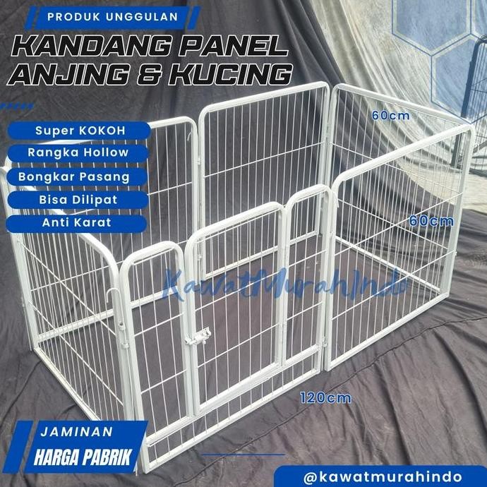 Kandang Anjing Panel 60x120cm / Kandang Kucing Besar / Pagar Anjing / Rumah Anjing Besar Outdoor / K
