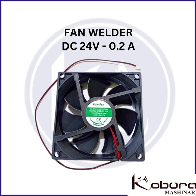 Fan kipas welder DC 24 V 0.2 A 92x92x25 mm