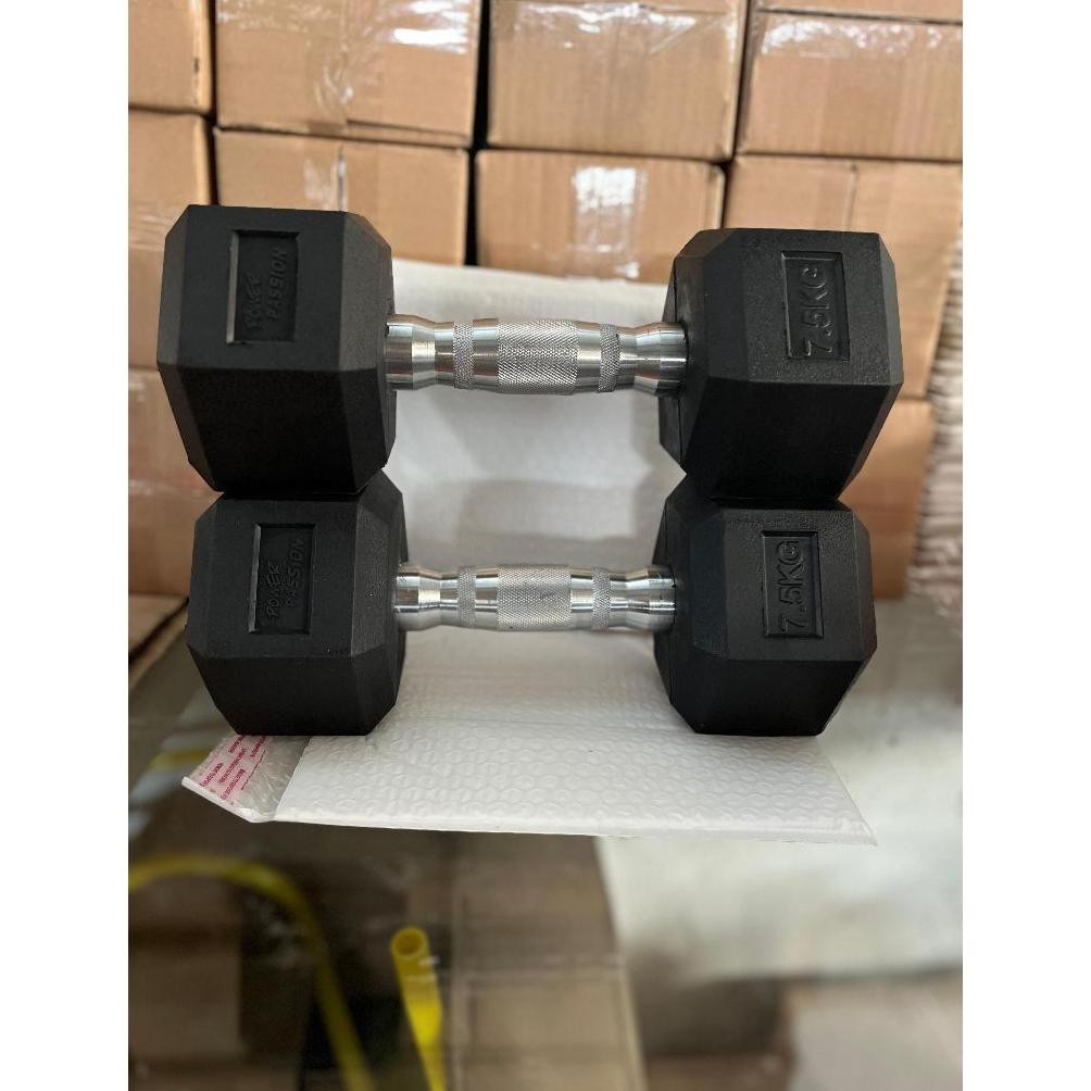 DUMBELL HEXAGONAL 7,5 KG Hex Dumbell halter hex per PCS