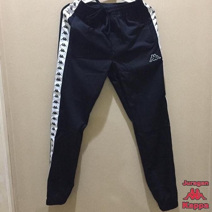 KAPPA TRACKPANTS TRACK PANTS JOGGER BLACK ORIGINAL ORIGINAL DAN TERPERCAYA