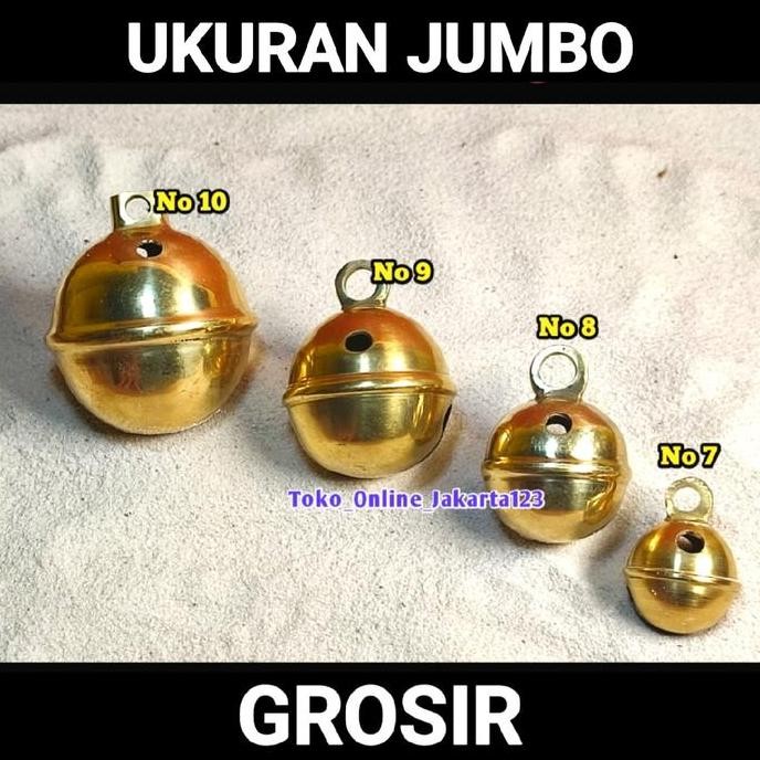 Klintingan bahan Kuningan UK jumbo no 8 Krincingan Klintingan full Kuningan suara nyaring Peliharaan
