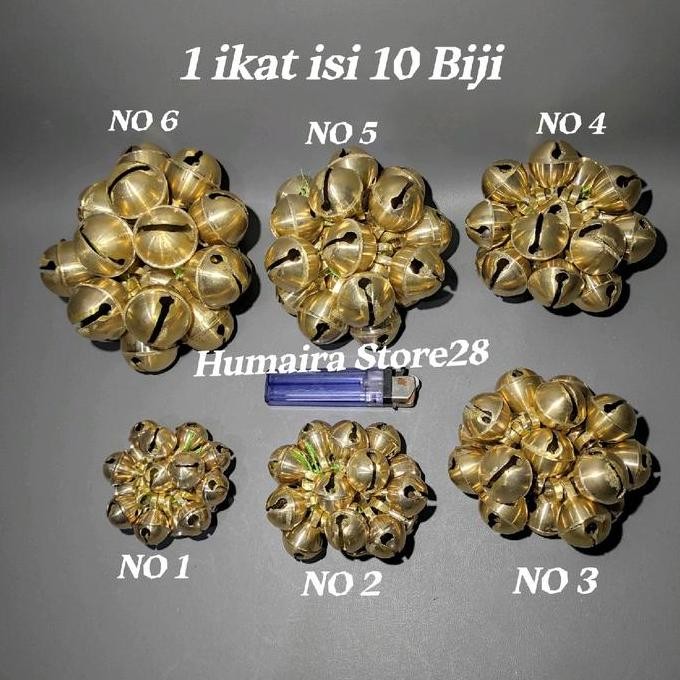 isi 10 Biji Krincingan Kuningan klinting Krincing Kucing Klintingan Jaranan Gedruk Ludruk Gawok Peli