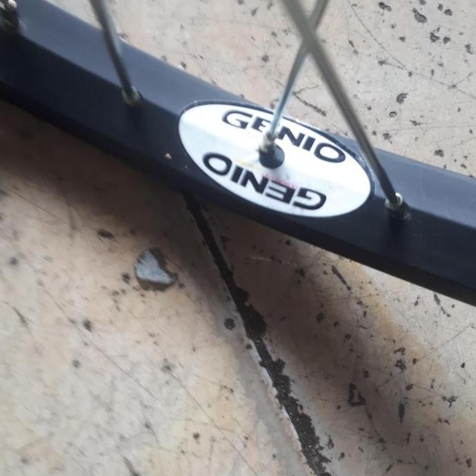 velg sepeda/wheelset 20 bmx aloy genio hitam + torpedo 36L murah