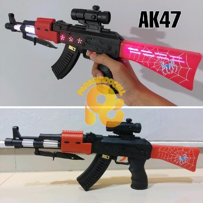 DI100 >> Mainan Tembakan AK47 Light Sound - Tembakan Tembakan Anak
