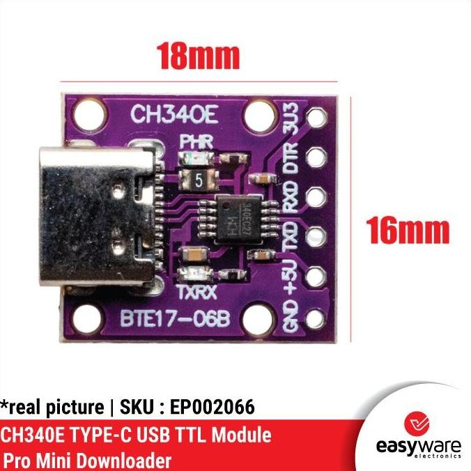 CH340E CH340C CH9340C USB TO TTL MODULE PRO MINI DOWNLOADER TYPE-C