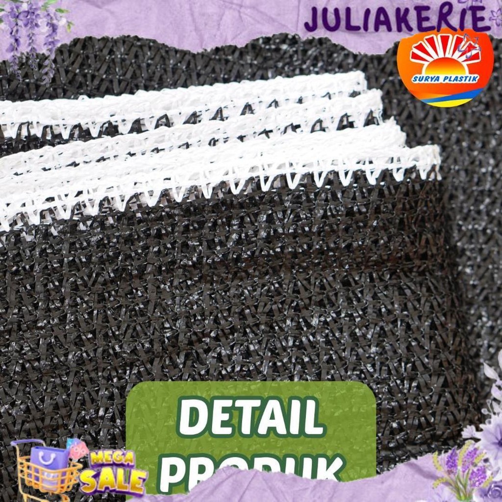 Diskon Paranet tanaman/Jaring paranet 85% Rajut segitiga Lebar 3 Meteran Ecer