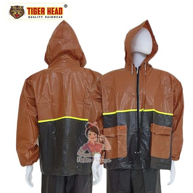 TERLARIS - Jas hujan TIGER HEAD 68208 ORIGINAL Ada Kantong Jaket Celana