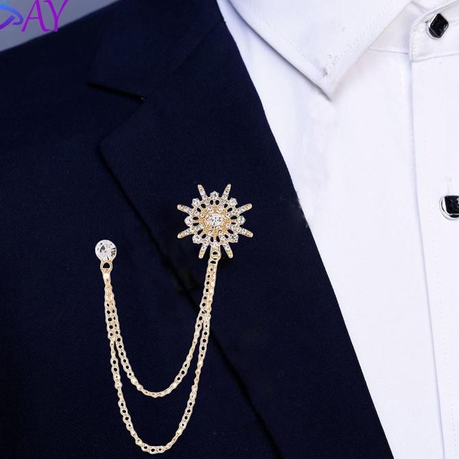 Lapel Pin Bros Aksess Pin Jas Blazer Melayu Rantai Baju Pin Baju Melayu Rumbai Rantai Baju Melayu Pr