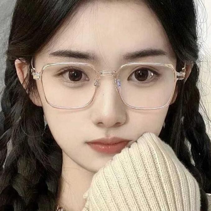 KACAMATA Anti Radiasi Blue Ray Gaya Korea Bahan Metal Bentik Kotak Buat Pria Wanita Kekinian Perempu