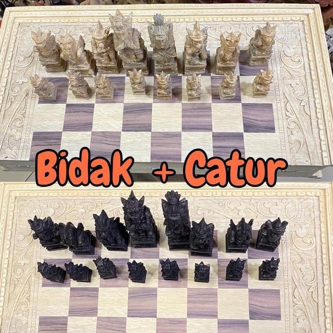 %$%$%$%$] Catur Ukir Rama Sinta Jumbo - Bidak Catur Ukir Bali - Bidak Bali