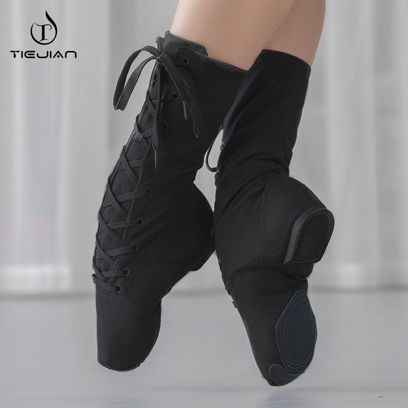 Summer Children's Dance Shoes Extended Canvas Jazz Dance Shoes Adult High-Top Dance Shoes Girls' Pra