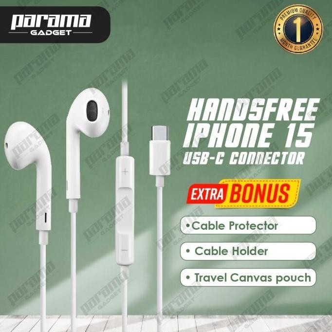 DE83 - Earphone Handsfree Headset for IPHONE 15 16 ORI 200%