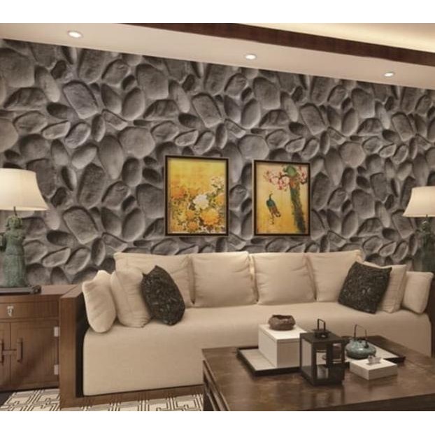 Wallpaper Dinding Batu  Batu Alam 3D Sale