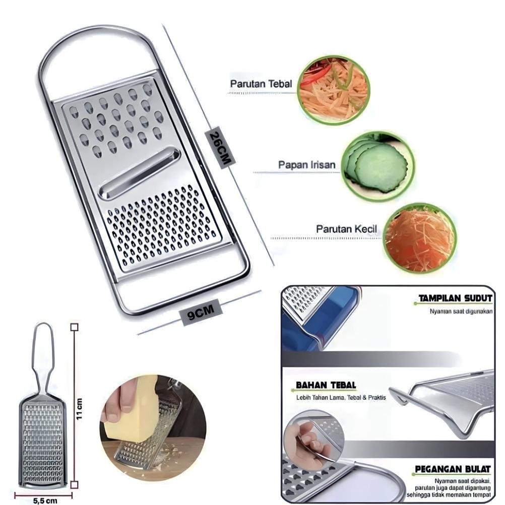 Bisa Cod Parutan Keju Stainless / Parutan Keju 3In 1 ||