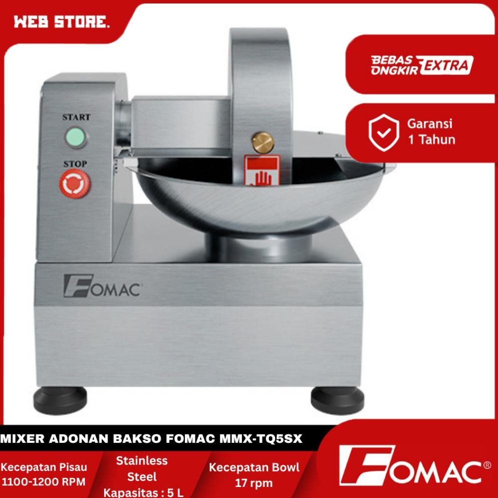 Mesin Pengolah / Pencacah / Penggiling Daging Bakso Mixer Adonan Bakso BOWL CUTTER MMX-TQ5SX FOMAC