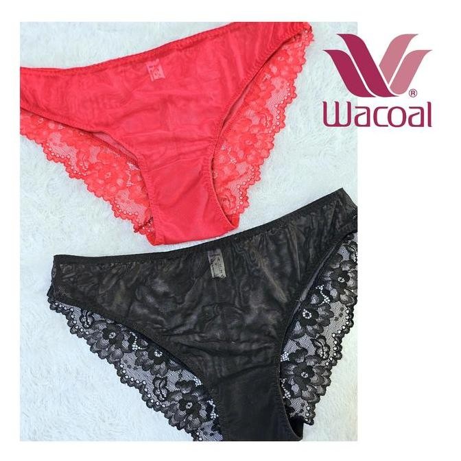 WACOAL MOOD MINI PANTY WANITA SEXY RED BLACK ISP 2001 CELANA DALAM CD RENDA LACE BRUKAT TRANSPARAN T