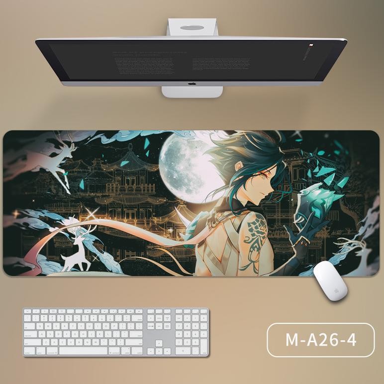TERMURAH Mouse pad genshin impact hutao keqing venti xiao kazuha uk 70 x 30 Siap kirim