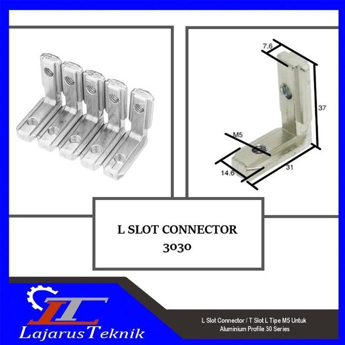 L Slot 3030 M5 Connector / L 90 Derajat Untuk Aliminium 30 Series