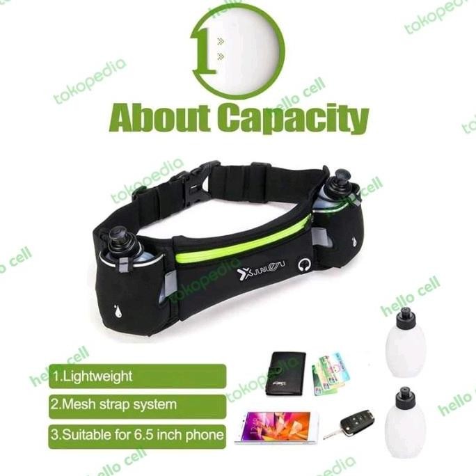 Tas Free 2 Botol Minum Tas Lari Jogging Botol Tas Pinggang