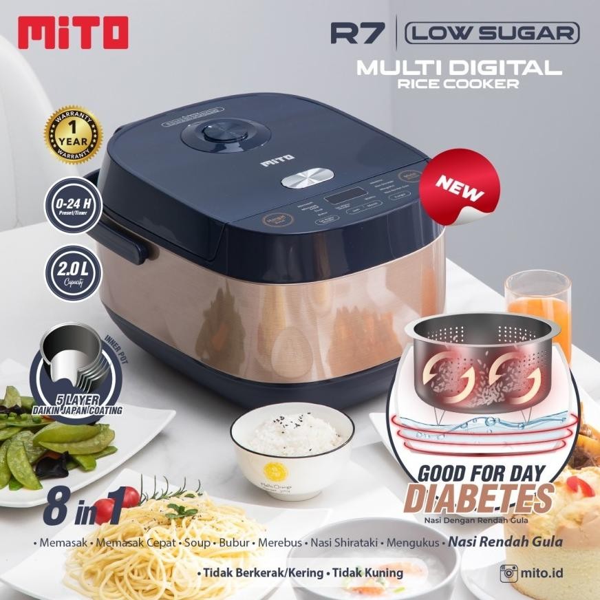 Mito Rice Cooker Digital R7 Low Sugar
