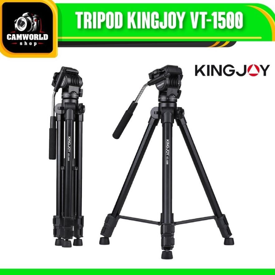 Tripod VIDEO KINGJOY VT-1500 Fluidhead Profesional Video Kamera