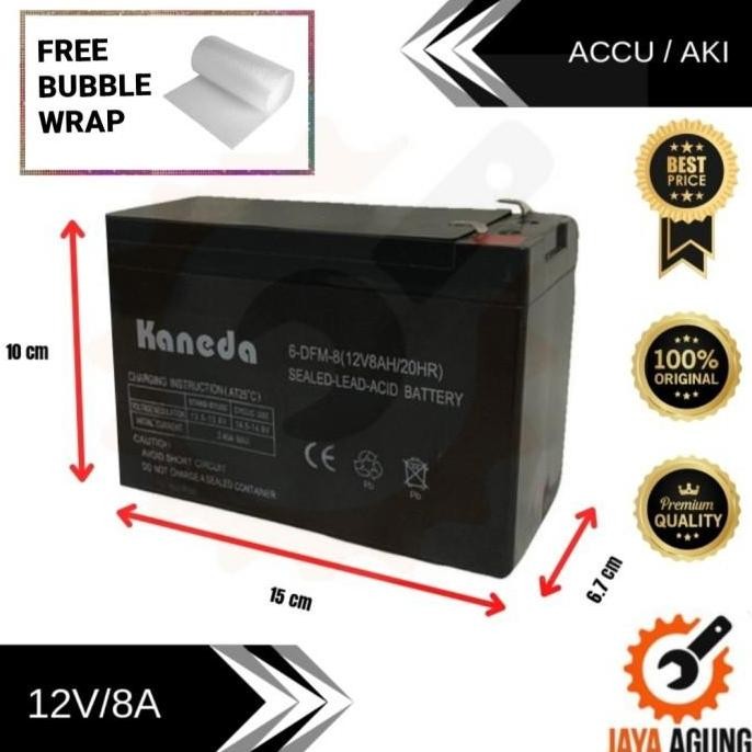 AKI KERING ACCU BATTERY 12V 8AH / BATERAI AKI 12 VOLT 8 AMPERE KANEDA